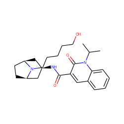 CC(C)n1c(=O)c(C(=O)N[C@@H]2C[C@@H]3CC[C@H](C2)N3CCCCCO)cc2ccccc21 ZINC000101833753