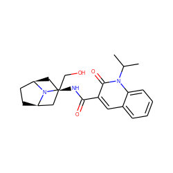 CC(C)n1c(=O)c(C(=O)N[C@@H]2C[C@@H]3CC[C@H](C2)N3CCO)cc2ccccc21 ZINC000101806894