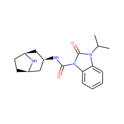 CC(C)n1c(=O)n(C(=O)N[C@@H]2C[C@@H]3CC[C@H](C2)N3)c2ccccc21 ZINC000101798325