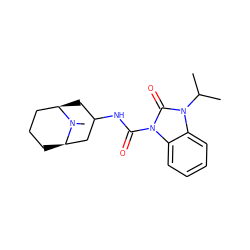 CC(C)n1c(=O)n(C(=O)NC2C[C@@H]3CCC[C@H](C2)N3C)c2ccccc21 ZINC000027083407