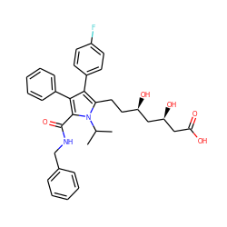 CC(C)n1c(CC[C@@H](O)C[C@@H](O)CC(=O)O)c(-c2ccc(F)cc2)c(-c2ccccc2)c1C(=O)NCc1ccccc1 ZINC000028951259