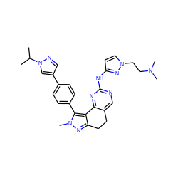 CC(C)n1cc(-c2ccc(-c3c4c(nn3C)CCc3cnc(Nc5ccn(CCN(C)C)n5)nc3-4)cc2)cn1 ZINC000224946199