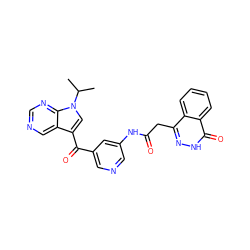 CC(C)n1cc(C(=O)c2cncc(NC(=O)Cc3n[nH]c(=O)c4ccccc34)c2)c2cncnc21 ZINC000169707902