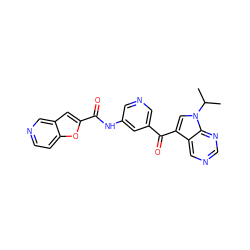 CC(C)n1cc(C(=O)c2cncc(NC(=O)c3cc4cnccc4o3)c2)c2cncnc21 ZINC000169707974