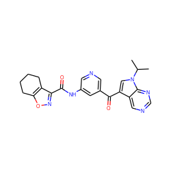 CC(C)n1cc(C(=O)c2cncc(NC(=O)c3noc4c3CCCC4)c2)c2cncnc21 ZINC000169707946