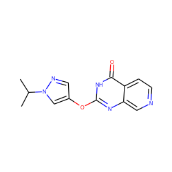 CC(C)n1cc(Oc2nc3cnccc3c(=O)[nH]2)cn1 ZINC000653699257