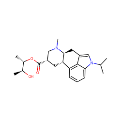 CC(C)n1cc2c3c(cccc31)[C@@H]1C[C@H](C(=O)O[C@@H](C)[C@H](C)O)CN(C)[C@H]1C2 ZINC000007997168