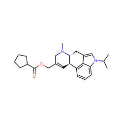 CC(C)n1cc2c3c(cccc31)[C@H]1C=C(COC(=O)C3CCCC3)CN(C)[C@@H]1C2 ZINC000013793992