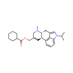 CC(C)n1cc2c3c(cccc31)[C@H]1C=C(COC(=O)C3CCCCC3)CN(C)[C@@H]1C2 ZINC000013793998