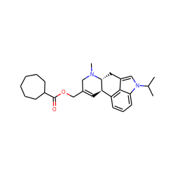 CC(C)n1cc2c3c(cccc31)[C@H]1C=C(COC(=O)C3CCCCCC3)CN(C)[C@@H]1C2 ZINC000013794010