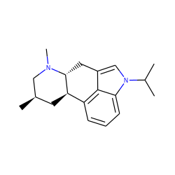 CC(C)n1cc2c3c(cccc31)[C@H]1C[C@@H](C)CN(C)[C@@H]1C2 ZINC000013794025