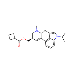 CC(C)n1cc2c3c(cccc31)C1=C[C@@H](COC(=O)C3CCC3)CN(C)[C@@H]1C2 ZINC000013793932