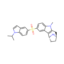 CC(C)n1ccc2cc(S(=O)(=O)c3ccc4c(c3)c3c(n4C)C[C@H]4CC[C@H]3N4)ccc21 ZINC000100632950