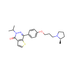 CC(C)n1nc(-c2ccc(OCCCN3CCC[C@H]3C)cc2)c2sccc2c1=O ZINC000072124515