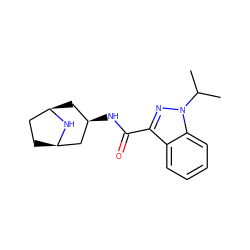 CC(C)n1nc(C(=O)N[C@@H]2C[C@@H]3CC[C@H](C2)N3)c2ccccc21 ZINC000101787759