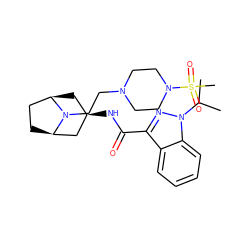 CC(C)n1nc(C(=O)N[C@@H]2C[C@@H]3CC[C@H](C2)N3CCN2CCN(S(C)(=O)=O)CC2)c2ccccc21 ZINC000101514844