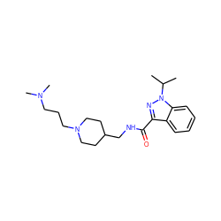 CC(C)n1nc(C(=O)NCC2CCN(CCCN(C)C)CC2)c2ccccc21 ZINC000095566157