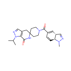 CC(C)n1ncc2c1C(=O)NC1(CCN(C(=O)C3=C[C@@H]4C=NN(C)[C@H]4C=C3)CC1)C2 ZINC000261082446