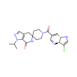 CC(C)n1ncc2c1C(=O)NC1(CCN(C(=O)C3=C[C@@H]4NC=C(Cl)[C@H]4N=C3)CC1)C2 ZINC000261190161