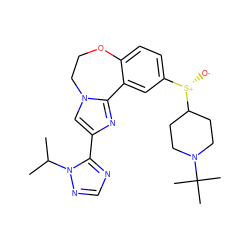 CC(C)n1ncnc1-c1cn2c(n1)-c1cc([S@+]([O-])C3CCN(C(C)(C)C)CC3)ccc1OCC2 ZINC000203787337