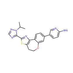 CC(C)n1ncnc1-c1nc2c(s1)CCOc1cc(-c3ccc(N)nc3)ccc1-2 ZINC000096269658