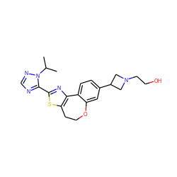 CC(C)n1ncnc1-c1nc2c(s1)CCOc1cc(C3CN(CCO)C3)ccc1-2 ZINC000096269657