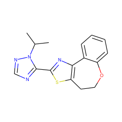 CC(C)n1ncnc1-c1nc2c(s1)CCOc1ccccc1-2 ZINC000096269642