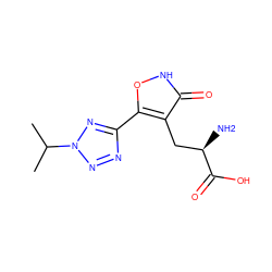 CC(C)n1nnc(-c2o[nH]c(=O)c2C[C@@H](N)C(=O)O)n1 ZINC000013643797