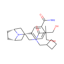 CC(CO)(CO)C(=O)N(CCN1[C@H]2CC[C@@H]1C[C@H](c1cccc(C(N)=O)c1)C2)CC1CCC1 ZINC000117294506