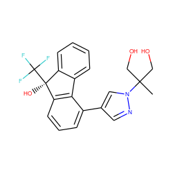 CC(CO)(CO)n1cc(-c2cccc3c2-c2ccccc2[C@]3(O)C(F)(F)F)cn1 ZINC000141929367