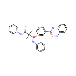 CC(Cc1ccc(C(=O)Nc2ccccc2N)cc1)(C(=O)Nc1ccccc1)C(=O)Nc1ccccc1 ZINC000028951670