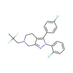 CC(F)(F)CN1CCc2c(nn(-c3ccccc3Cl)c2-c2ccc(Cl)cc2)C1 ZINC000040939859
