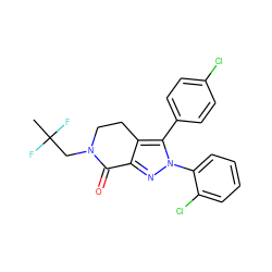 CC(F)(F)CN1CCc2c(nn(-c3ccccc3Cl)c2-c2ccc(Cl)cc2)C1=O ZINC000034603309