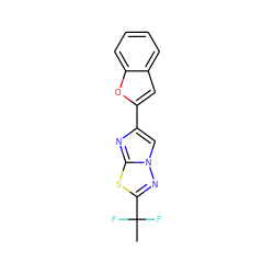 CC(F)(F)c1nn2cc(-c3cc4ccccc4o3)nc2s1 ZINC000205914151