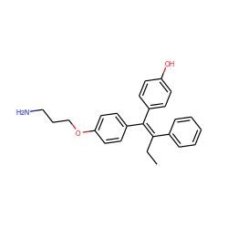 CC/C(=C(/c1ccc(O)cc1)c1ccc(OCCCN)cc1)c1ccccc1 ZINC000220019943