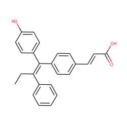 CC/C(=C(\c1ccc(O)cc1)c1ccc(/C=C/C(=O)O)cc1)c1ccccc1 ZINC000013641250