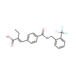 CC/C(=C\c1ccc(C(=O)NCc2ccccc2C(F)(F)F)cc1)C(=O)O ZINC000653797716