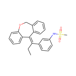 CC/C(=C1/c2ccccc2COc2ccccc21)c1cccc(NS(C)(=O)=O)c1 ZINC000034059584