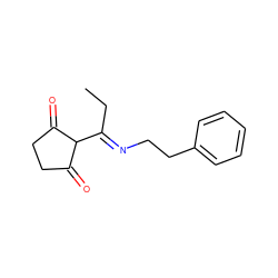 CC/C(=N\CCc1ccccc1)C1C(=O)CCC1=O ZINC000101484006