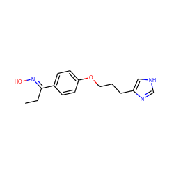 CC/C(=N\O)c1ccc(OCCCc2c[nH]cn2)cc1 ZINC000013813117