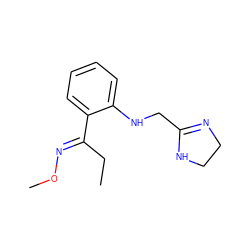 CC/C(=N\OC)c1ccccc1NCC1=NCCN1 ZINC000013438413