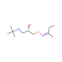 CC/C(C)=N\OC[C@@H](O)CNC(C)(C)C ZINC000027705064