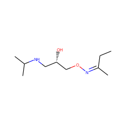 CC/C(C)=N\OC[C@@H](O)CNC(C)C ZINC000027706549