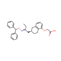 CC/C(C[C@@H]1CCc2c(cccc2OCC(=O)O)C1)=N\OC(c1ccccc1)c1ccccc1 ZINC000003943707