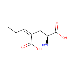 CC/C=C(/C[C@H](N)C(=O)O)C(=O)O ZINC000013357360