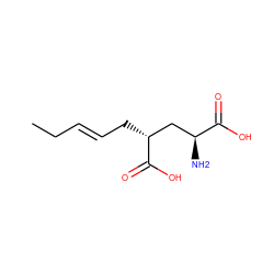 CC/C=C/C[C@H](C[C@H](N)C(=O)O)C(=O)O ZINC000013808469