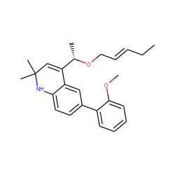 CC/C=C/CO[C@@H](C)C1=CC(C)(C)Nc2ccc(-c3ccccc3OC)cc21 ZINC000014968807