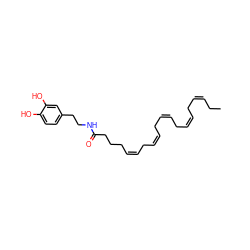 CC/C=C\C/C=C\C/C=C\C/C=C\C/C=C\CCCC(=O)NCCc1ccc(O)c(O)c1 ZINC000008860432