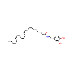 CC/C=C\C/C=C\C/C=C\C/C=C\C/C=C\CCCCCC(=O)NCCc1ccc(O)c(O)c1 ZINC000027518454