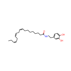 CC/C=C\C/C=C\C/C=C\CCCCCCCC(=O)NCCc1ccc(O)c(O)c1 ZINC000027519167